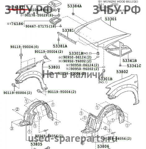 Toyota Hi Lux (3) Pick Up Накладка на капот