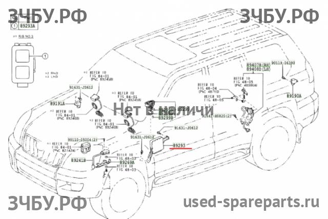 Toyota Land Cruiser 120 (PRADO) Блок управления пневмоподвеской