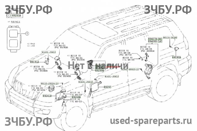 Toyota Land Cruiser 120 (PRADO) Кнопка переключения режимов подвески