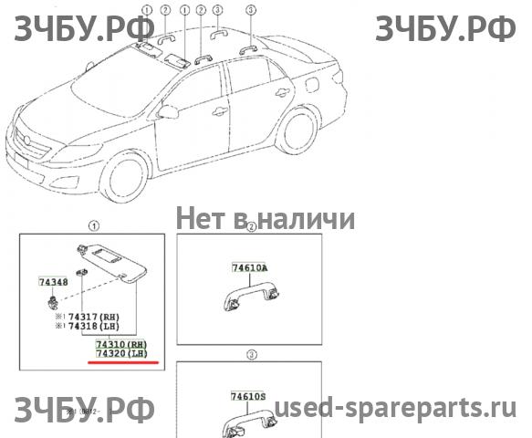 Toyota Corolla (E14 - E15) Козырек солнцезащитный