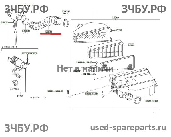 Toyota Land Cruiser 120 (PRADO) Патрубок воздушного фильтра